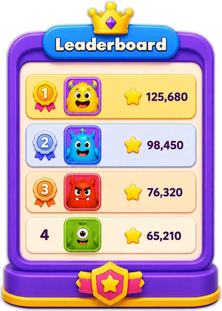 The in-game weekly leaderboard panel